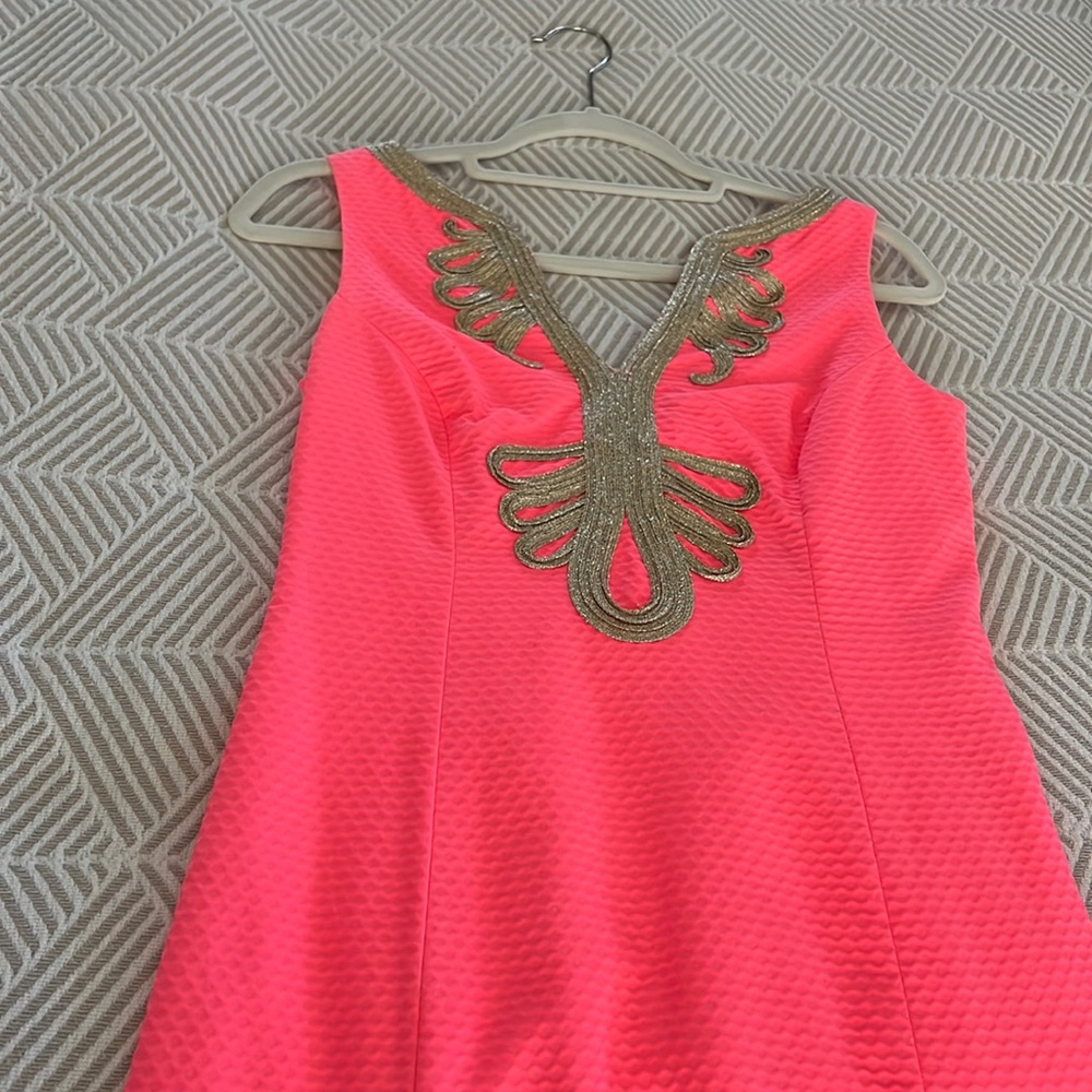 Lily Pulitzer size dress pink and gold dress